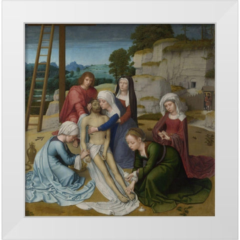 Lamentation White Modern Wood Framed Art Print by David, Gerard