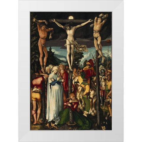 The Crucifixion of Christ White Modern Wood Framed Art Print by Baldung, Hans