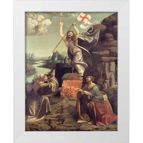 The Resurrection of Christ White Modern Wood Framed Art Print by Boltraffio, Giovanni Antonio