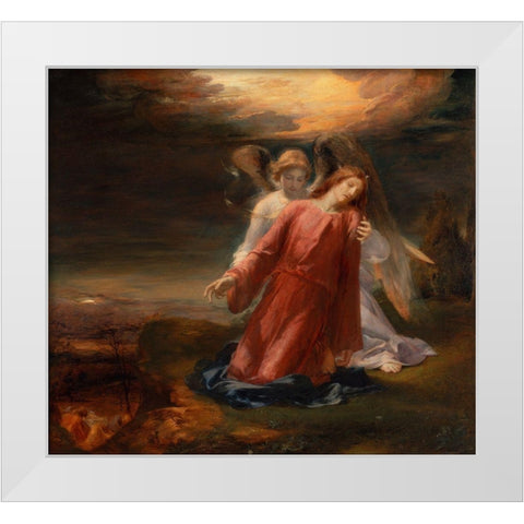 The Agony in the Garden White Modern Wood Framed Art Print by Richmond, George