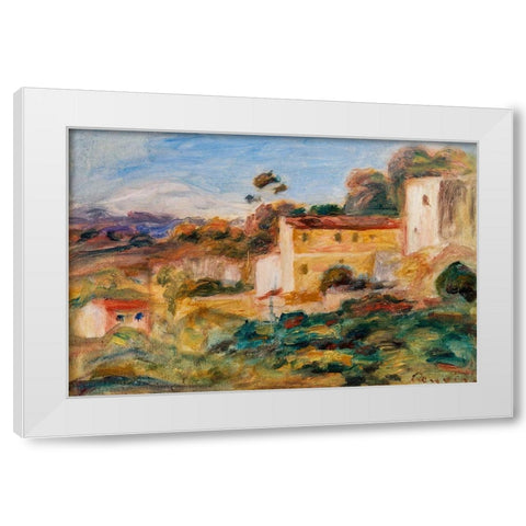 Landscape 1911 White Modern Wood Framed Art Print by Renoir, Pierre-Auguste