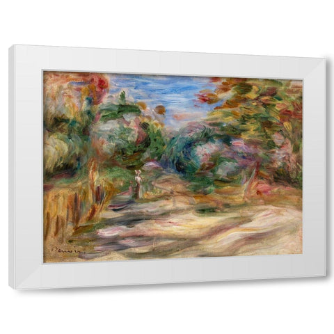 Landscape 1911 White Modern Wood Framed Art Print by Renoir, Pierre-Auguste