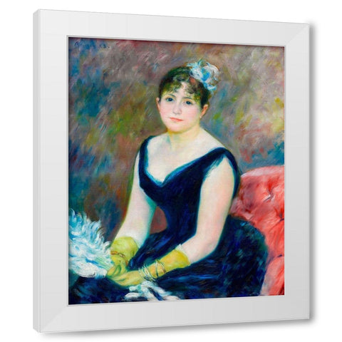 Madame Leon Clapisson 1883 White Modern Wood Framed Art Print by Renoir, Pierre-Auguste
