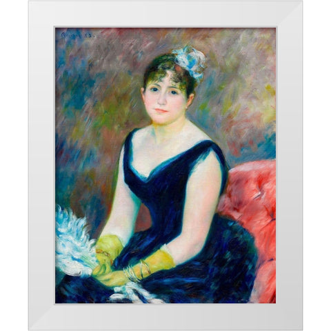 Madame Leon Clapisson 1883 White Modern Wood Framed Art Print by Renoir, Pierre-Auguste