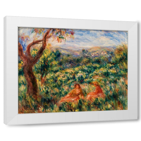 Landscape 1916 White Modern Wood Framed Art Print by Renoir, Pierre-Auguste