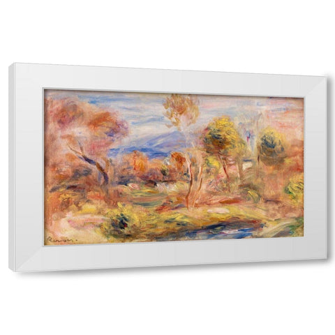 Glade 1909 White Modern Wood Framed Art Print by Renoir, Pierre-Auguste