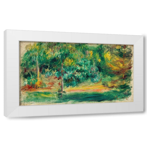 Landscape 1900 White Modern Wood Framed Art Print by Renoir, Pierre-Auguste