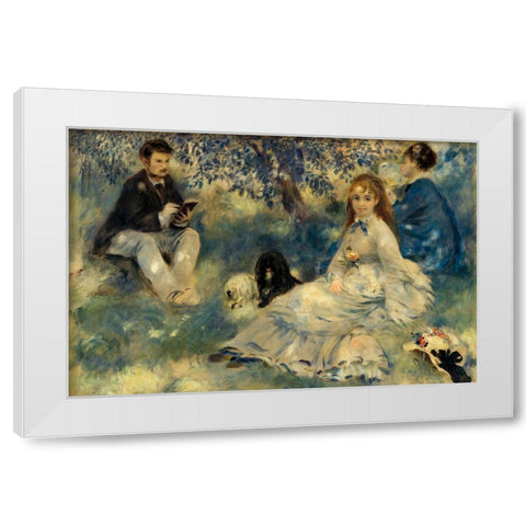 Henriot Family 1875 White Modern Wood Framed Art Print by Renoir, Pierre-Auguste