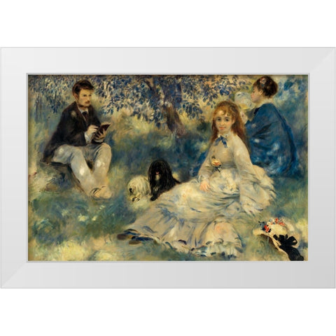 Henriot Family 1875 White Modern Wood Framed Art Print by Renoir, Pierre-Auguste