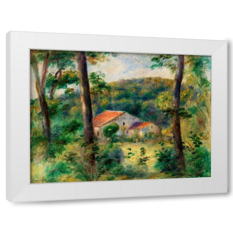 Environs of Briey 1899 White Modern Wood Framed Art Print by Renoir, Pierre-Auguste