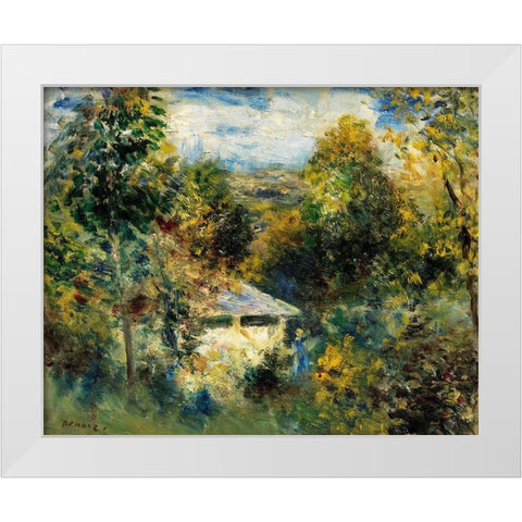 Louveciennes White Modern Wood Framed Art Print by Renoir, Pierre-Auguste