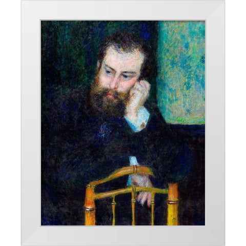 Alfred Sisley 1876 White Modern Wood Framed Art Print by Renoir, Pierre-Auguste