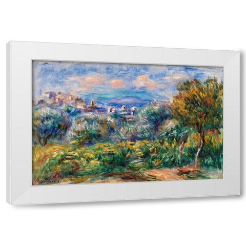 Landscape 1917 White Modern Wood Framed Art Print by Renoir, Pierre-Auguste