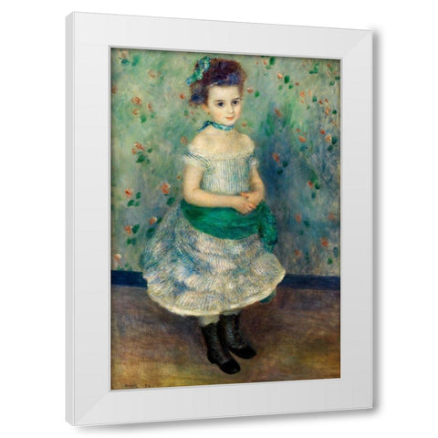 Portrait of Jeanne Durand-Ruel 1876 White Modern Wood Framed Art Print by Renoir, Pierre-Auguste