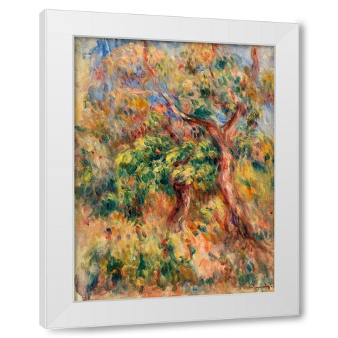 Landscape 1916 White Modern Wood Framed Art Print by Renoir, Pierre-Auguste