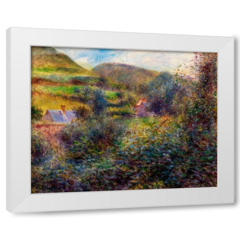 Environs of Berneval 1879 White Modern Wood Framed Art Print by Renoir, Pierre-Auguste