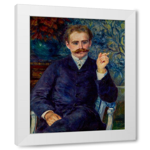 Albert Cahen dAnvers 1881 White Modern Wood Framed Art Print by Renoir, Pierre-Auguste