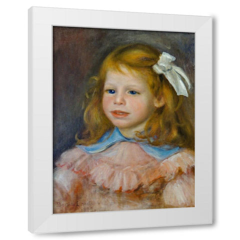 Portrait of Jean White Modern Wood Framed Art Print by Renoir, Pierre-Auguste