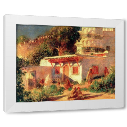 Mosque at Algiers White Modern Wood Framed Art Print by Renoir, Pierre-Auguste