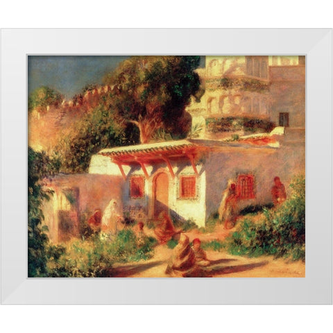 Mosque at Algiers White Modern Wood Framed Art Print by Renoir, Pierre-Auguste