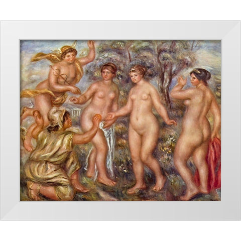 The Judgment of Paris White Modern Wood Framed Art Print by Renoir, Pierre-Auguste