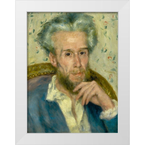 Portrait of Victor Chocquet White Modern Wood Framed Art Print by Renoir, Pierre-Auguste