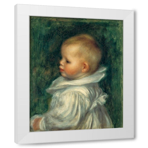 Portrait of Claude Renoir White Modern Wood Framed Art Print by Renoir, Pierre-Auguste