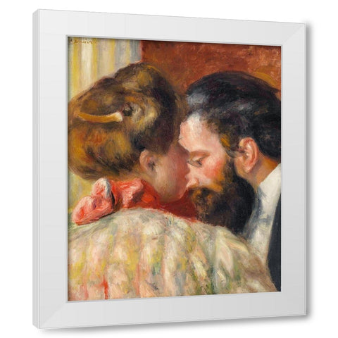 Confidence White Modern Wood Framed Art Print by Renoir, Pierre-Auguste