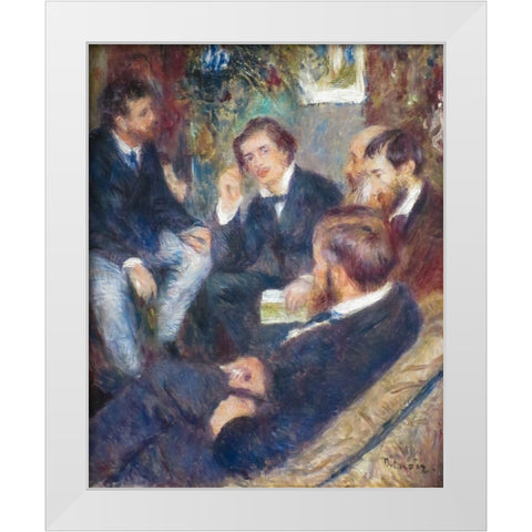 At Renoirs Home, rue St. Georges White Modern Wood Framed Art Print by Renoir, Pierre-Auguste