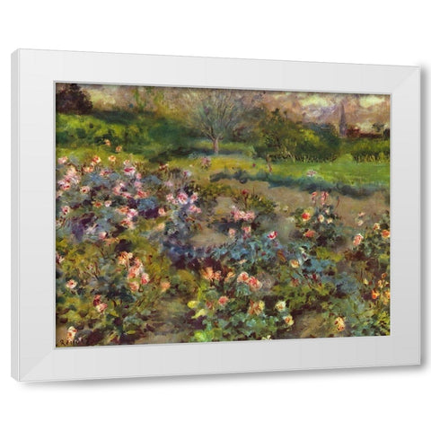 Rosenhain White Modern Wood Framed Art Print by Renoir, Pierre-Auguste
