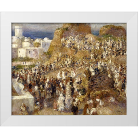 The Mosque White Modern Wood Framed Art Print by Renoir, Pierre-Auguste