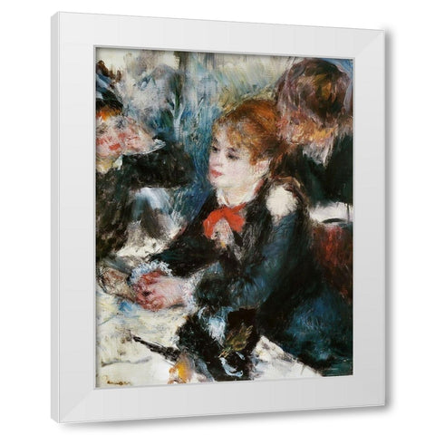 At the Milliners White Modern Wood Framed Art Print by Renoir, Pierre-Auguste