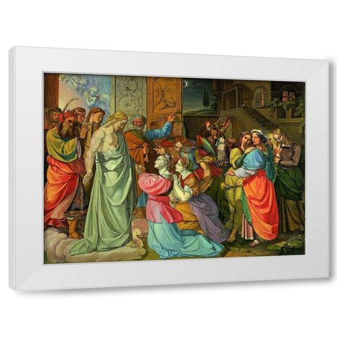 The Parable of Wise and Foolish VirginsÂ  White Modern Wood Framed Art Print by Cornelius, Peter von