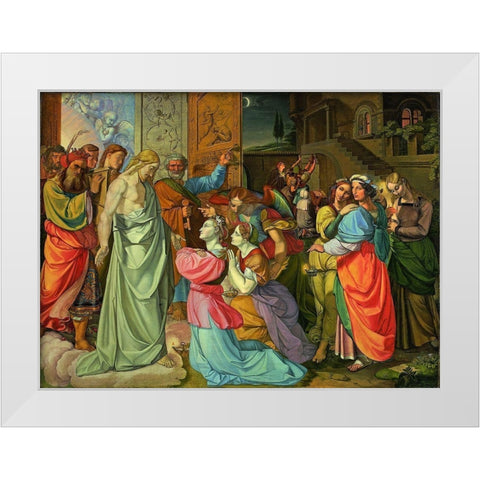 The Parable of Wise and Foolish VirginsÂ  White Modern Wood Framed Art Print by Cornelius, Peter von