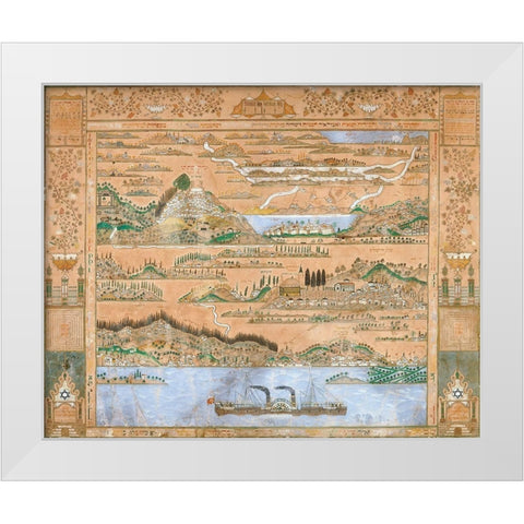 Shiviti White Modern Wood Framed Art Print by Ganbash, Moshe