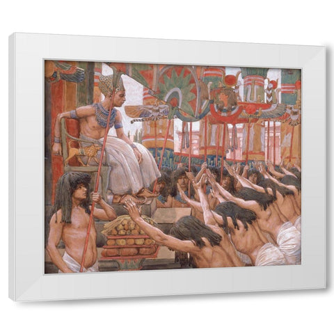Joseph Dwelleth in Egypt White Modern Wood Framed Art Print by Tissot, James