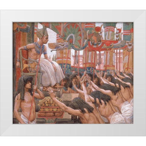 Joseph Dwelleth in Egypt White Modern Wood Framed Art Print by Tissot, James
