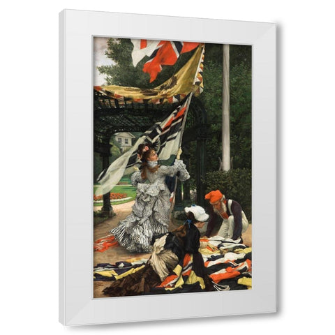 Still on Top White Modern Wood Framed Art Print by Tissot, James