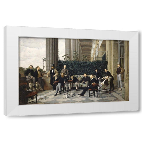 The Circle of the Rue Royale White Modern Wood Framed Art Print by Tissot, James