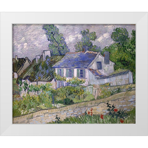 Houses at Auvers White Modern Wood Framed Art Print by van Gogh, Vincent