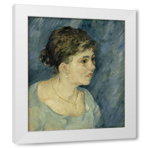 Portrait of a prostitute White Modern Wood Framed Art Print by van Gogh, Vincent