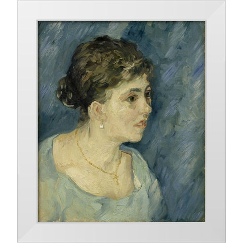 Portrait of a prostitute White Modern Wood Framed Art Print by van Gogh, Vincent