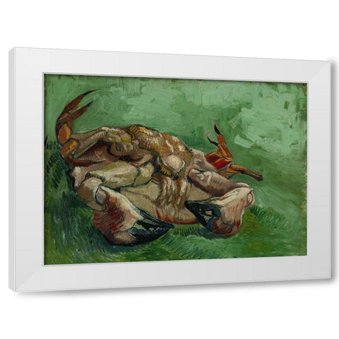A crab on its back White Modern Wood Framed Art Print by van Gogh, Vincent