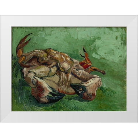 A crab on its back White Modern Wood Framed Art Print by van Gogh, Vincent