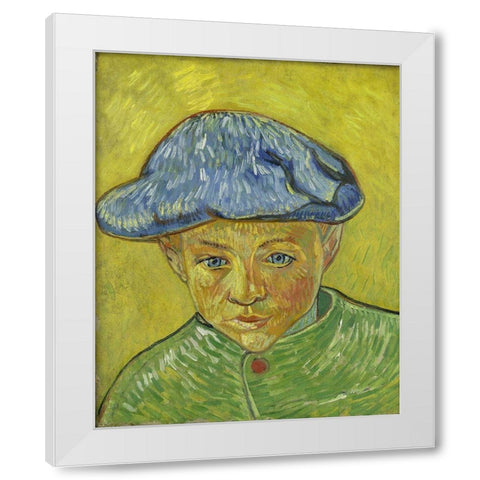 Portrait of Camille Roulin White Modern Wood Framed Art Print by van Gogh, Vincent