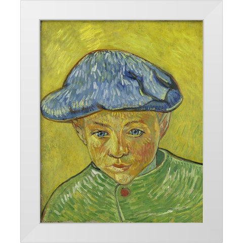 Portrait of Camille Roulin White Modern Wood Framed Art Print by van Gogh, Vincent