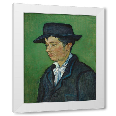 Portrait of Armand Roulin White Modern Wood Framed Art Print by van Gogh, Vincent