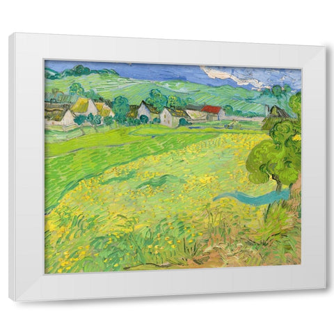 View of Vessenots Near Auvers White Modern Wood Framed Art Print by van Gogh, Vincent