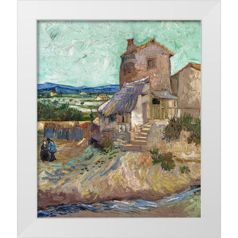 The Old Mill White Modern Wood Framed Art Print by van Gogh, Vincent