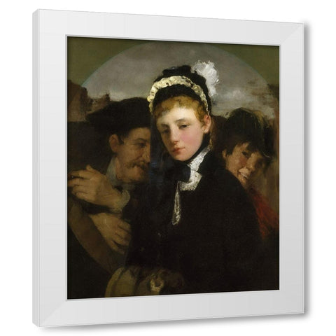 Union Square White Modern Wood Framed Art Print by Weir, J Alden